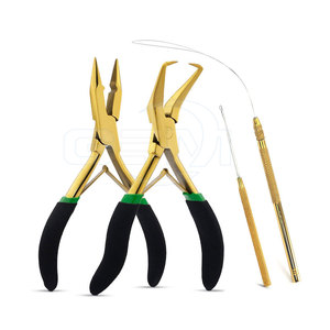 Service OEM, kit de pinces à extensions de cheveux en acier inoxydable léger, dernier style, durable, réutilisable, usage commercial, logo personnalisé - Product Image 1