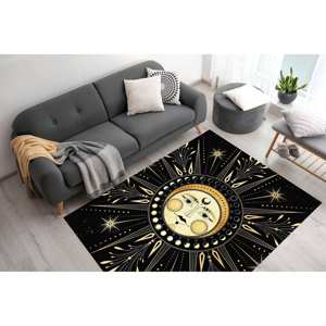 Tapis Zodiac Sun : Tapis d'astrologie moderne, tapis d'appoint antidérapant, tapis à poils doux - Product Image 4