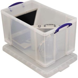 Minimalist 84L Polypropylene Transparent Eco-Friendly Stackable Lightweight <b>Storage</b> <b>Box</b> 71x38x44cm (BxHxT) for Garage Bedroom - Product Image 1