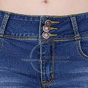 2025 elegantes pantalones vaqueros para mujer, pantalones cortos transpirables para mujer, pantalones cortos vaqueros ligeros de diseño personalizado para mujer - Product Image 4
