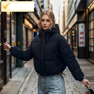 Customizable Brand Puffer <b>Jacket</b> Windproof <b>Canvas</b> Padded Outdoor Wear - Product Image 2