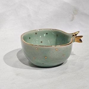 Cuenco de Granada multicolor verde y marrón de cerámica de alta calidad para cocina Hotel Restaurante - Product Image 3