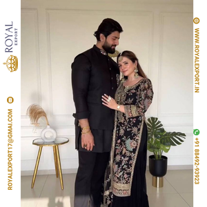 Nueva ropa tradicional india Faux Georgette con colección de trajes Sharara de trabajo de secuencia pesada - Product Image 4