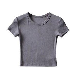 Chemises en coton à logo personnalisé pour femmes, t-shirts à manches courtes, t-shirts décontractés pour femmes, imprimé pour l'été, t-shirts courts - Product Image 1