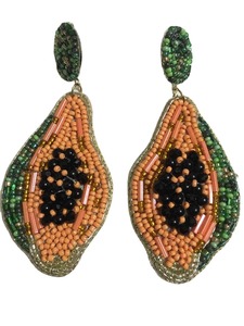 Boucles d'oreilles brodées de perles américaines JAVED HANDICRAFTS, couleurs naturelles blanches, franges, fabrication artisanale indienne pour la Saint-Valentin - Product Image 5