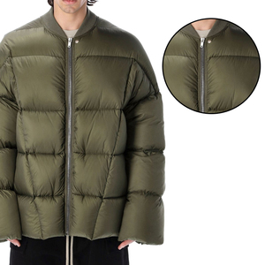 Chaqueta acolchada de trabajo de plumón personalizada para hombre, chaqueta de invierno impermeable brillante de diseño superior para exteriores con cuello levantado, posición frontal del logotipo - Product Image 6