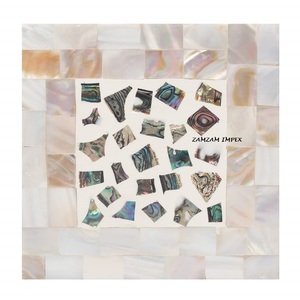 ชุดถาดรองแก้วทำมือแม่ทำจากยางเรซินเปลือกหอยมุกที่รองแก้วเครื่องดื่มสุดหรูพร้อมเปลือกหอยสำหรับตกแต่งโต๊ะและบ้านอย่างหรูหรา - Product Image 3