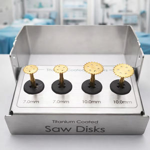 Kit de 4 Discos de Sierra para Implantes Dentales de Acero Inoxidable, Herramientas de Corte de Alta Calidad, Certificación CE Clase I, Quirúrgico Dental - Product Image 1
