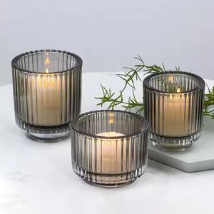 H.M.A Handicrafts Bougeoir décoratif blanc et or avec couvercle en bois pour centres de table de mariage ou de fête en vrac - Product Image 4