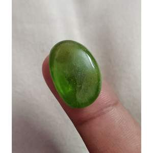 Hecho a mano verde peridoto piedra preciosa cabujón facetado corte suave forma ovalada piedra de fabricación de joyas naturales - Product Image 4