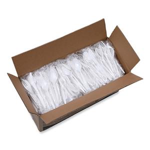 Kit de 250 fourchettes/couteaux/cuillères jetables en plastique blanc Boardwalk, emballées individuellement pour les occasions festives - Product Image 4