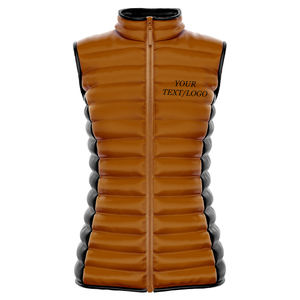 Gilet léger en duvet à capuche pour hommes, veste décontractée sans manches à fermeture éclair, vêtements d'extérieur de couleur unie pour un confort en toute saison - Product Image 2