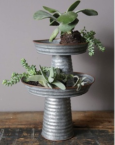 Contenedores de jardín galvanizados de primera calidad para plantación decorativa Macetas de metal galvanizado resistentes y duraderas para uso en jardín - Product Image 6