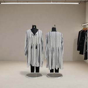 Kurta de algodón Vintage moderno para mujer, ropa informal de verano bordada a mano, proveedor mayorista de confianza con cintura Natural - Product Image 5