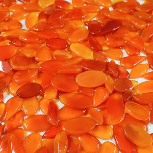 Meilleure vente, Cabochon de cornaline rouge, coeur de pierre précieuse en vrac pour bijoux - Product Image 3