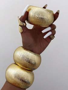 QUALITY ENTERPRISES Brazaletes de Latón Hechos a Mano para Mujer, Ecológicos, Duraderos y Elegantes - Product Image 4