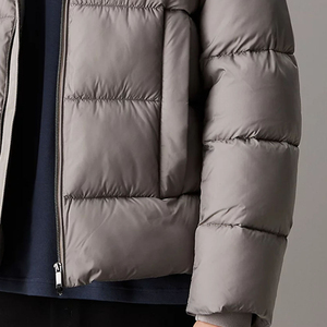 Nouvelle veste d'hiver matelassée à capuche avec logo personnalisé, manches longues, poignets élastiques, poches latérales cachées, fermeture éclair, pour homme, pour l'extérieur - Product Image 3