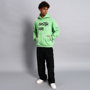 ผู้ผลิตเสื้อฮู้ดดี้แบบสั่งทำพิเศษ ผ้าฝ้าย 100% สำหรับฤดูหนาว ทรงครอป พิมพ์ลาย DTG คุณภาพสูง ย้อมสีพื้น พิมพ์ลายทั่วตัว พร้อมโลโก้สั่งทำ - Product Image 5