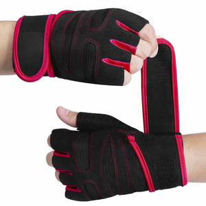 Guantes de levantamiento de pesas con acolchado de agarre mejorado y ajuste flexible para entrenamiento de gimnasia y entrenamiento de potencia - Product Image 2