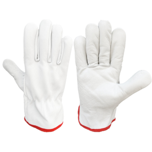 ถุงมือทำงานแบบฝ่ามือหนังวัวปกติสำหรับขับขี่และก่อสร้างพร้อมข้อมือยางนิรภัยขนาดใหญ่ - Product Image 1