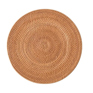 Wholesale Set Handmade Wicker Rattan <b>Bamboo</b> Charger Plates <b>Placemats</b> Flower Style Coasters Kitchen Use Basket Direct Vietnam - Product Image 1