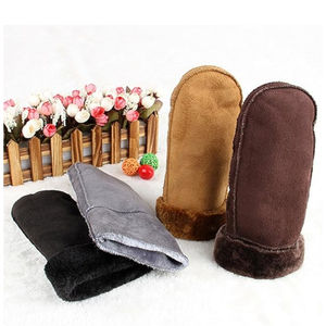 BlacFashion mitaines d'hiver sur mesure gants en cuir de daim d'agneau véritable réchauffés pour les femmes scène de sport du Pakistan - Product Image 6