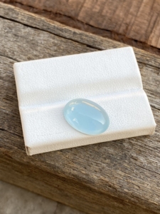 Excellent Naturel 6.71 Carat Aigue-Marine Forme Ovale Cabochon Top Couleur Blanc Bleu Bon Lustre Lâche Fabrication de Bijoux Opale Émeraude - Product Image 2