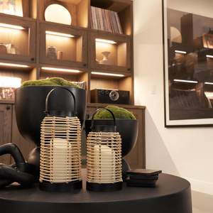 <b>Best</b> Price Handcrafted <b>Natural</b> Wooden Lantern with Metal Top and Rope Handle Used for Indoor Lightning Gifting and Home Decor - Product Image 3