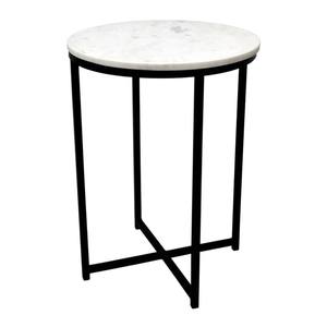Mesa de Centro Moderna de Alta Calidad con Tapa de Mármol Decorativa y Base de Metal con Acabado Negro, Diseño Elegante para Sala de Estar - Product Image 5