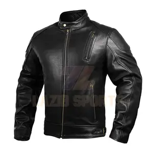 New Arrival 2023 Motorcycle Genuine Leather Jacket Black And Red Biker Motorbike Casual Latest Design Men's Sheepskin Bike Jacke