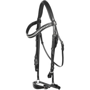 Calzones de brida Remont de cuero de calidad superior, brida ajustable para caballo inglés, banda para la nariz acolchada suave, banda ancha duradera - Product Image 1