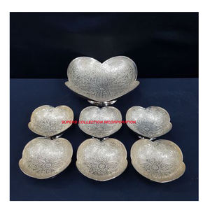 Juego de 7 piezas de grabado dorado, cuenco para chocolates, estilo árabe para chocolate/frutas secas/aperitivos/frutas, muestra gratis - Product Image 2