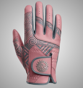 ถุงมือหนังแท้สำหรับตีกอล์ฟ ลายชนเผ่า สำหรับมือขวา ผู้หญิง กันลื่น ปิดด้วยแถบตีนตุ๊กแก พร้อมบรรจุภัณฑ์พรีเมียม - Product Image 1
