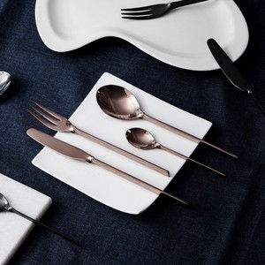 ชุดเครื่องใช้บนโต๊ะอาหารทำจากทองแดงคุณภาพดีชุดเครื่องใช้บนโต๊ะอาหารแบบบิดสำหรับมีดส้อมและช้อน6ชิ้น - Product Image 5