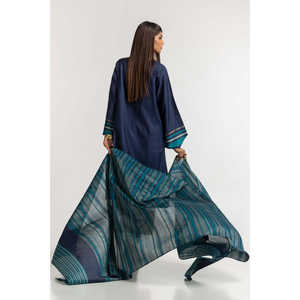 Camisa y Dupatta de Crepé con Adornos Teñidos con Hilo, Estilo Bohemio, Colección IPS-24-31 - Product Image 2