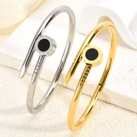 Bracelet minimaliste plaqué or anti-ternissement de qualité supérieure pour la décoration des ongles