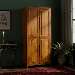 Mueble de Madera de Teca Sostenible de Estilo Moderno con Madera Legal de Indonesia para el Hogar, Mueble de Dormitorio de 4 Puertas, Clásico y Magnífico - Product Image 5