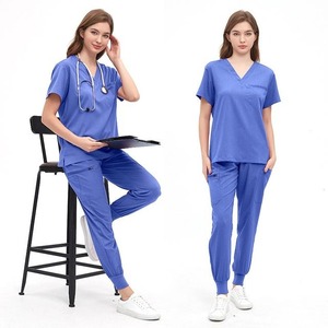 Vendedores Azul oscuro Jogger Mujeres Stretch Scrub Enfermera Uniforme Pantalones Enfermería Enfermera Médico Scrub Suit - Product Image 6