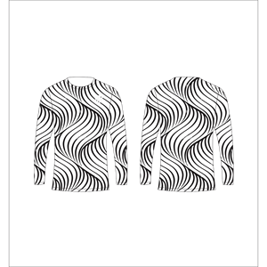 Men's Customized <b>Black</b> White Camouflage <b>Long</b> Sleeve <b>T</b>-<b>Shirt</b> Abstract Marble Print Trackstar OEM Private Label TSI-G05-P0827 - Product Image 2