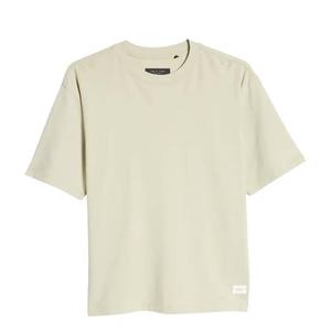 50/50 mezclas Camiseta de cuello redondo liso para hombres cuello redondo manga corta camisetas de algodón de alta calidad - Product Image 3