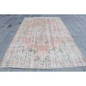 พรมตุรกี 6.4x9.8 ฟุต (196x299 ซม.) สีแดง ลายแบบนามธรรม สไตล์วินเทจ - Product Image 1