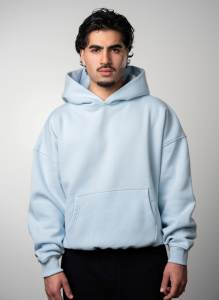 Blank Oversized Hoodie premium 100% Cotton Wholesale Blank Oversized Hoodie Unisex Heavyweight <b>Streetwear</b> - Product Image 3