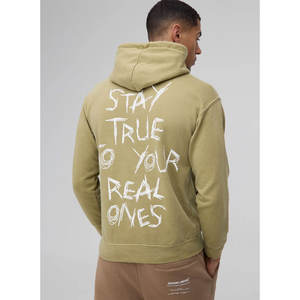 Sudaderas con capucha de talla grande de alta calidad para hombre con logotipo personalizado, sudadera informal de algodón pesado Vintage de gran tamaño - Product Image 4