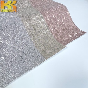 Cuero Sintético PU con Patrón Grabado Brillante y Elegante de Fábrica Kinghope, Imitación de Cuero con Purpurina para la Parte Superior de Zapatos - Product Image 6
