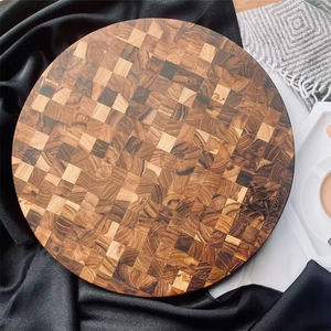 Planche à découper en bois massif faite à la main, finition polie, épaisse et solide, accessoire de cuisine multi-usage - Product Image 1