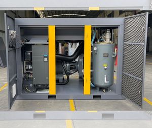 Compresseur d'air à piston silencieux à essence, configuration stationnaire, multi-tension (110/220/380V), refroidi par air - Product Image 1