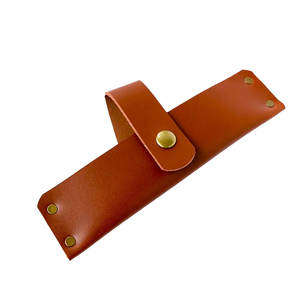 Funda de cuero de estilo rústico para cuchillos de hoja fija, bucle para transporte de cinturón para Bushcraft y caza, personalizable OEM - Product Image 1