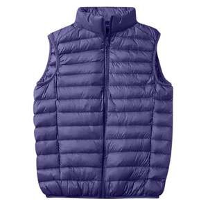 Gilet matelassé noir avec logo personnalisé en gros Gilet matelassé avec fermeture éclair Gilet matelassé respirant avec poches latérales en gros - Product Image 1