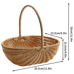 Tienphong Large Multipurpose <b>Woven</b> <b>Basket</b> with Handle Wholesale Rattan Flower Harvest <b>Basket</b> for Decoration Feature - Product Image 6