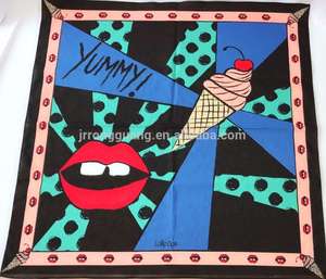 Pañuelo de Seda Cuadrado Personalizado al por Mayor, Impreso con Serigrafía, 100% Seda, Súper Suave, Ecológico, de Secado Rápido - Product Image 2